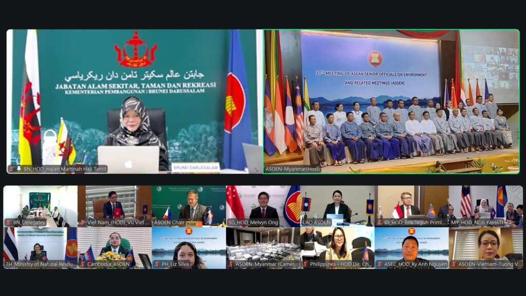 Virtual session of the 37th ASOEN with delegations from ASEAN Member States